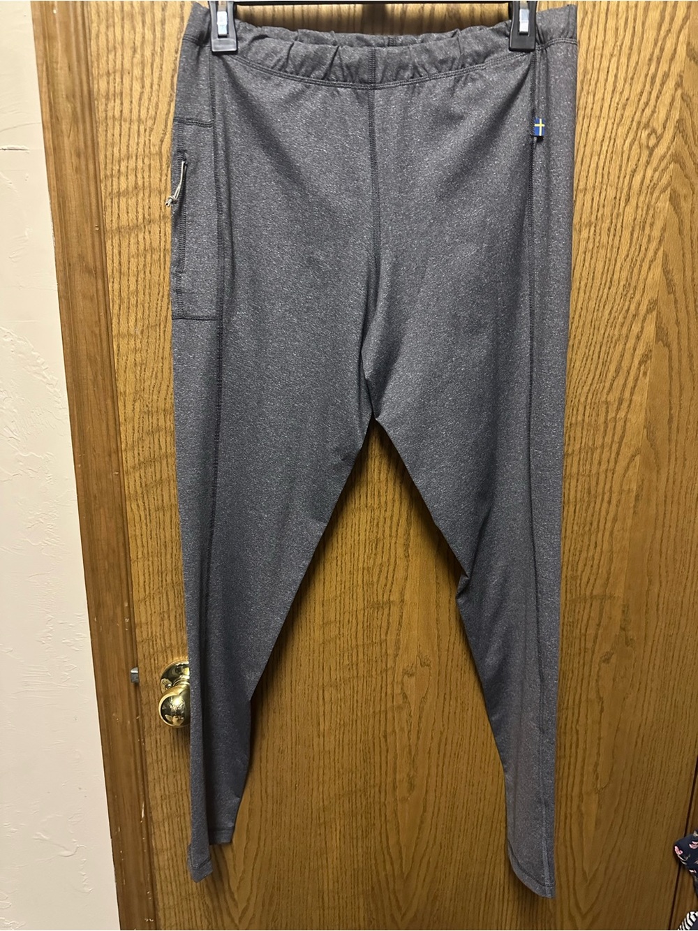 Fjallraven High Coast Tights Women’s L Gray Hiking Leggings 30” Inseam